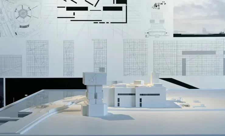 Architekturbüro bei der Entwurfsarbeit