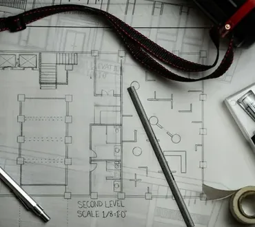 Architekturbüro bei der Entwurfsarbeit